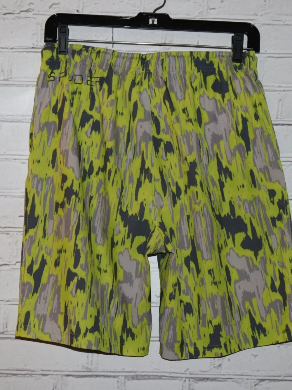 🕷️ Spyder Kids Swim Shorts · XL (18/20) · Neon Camo